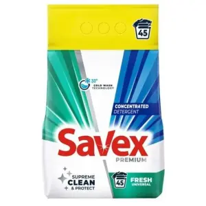 Detergent Rufe Pudra Savex Premium Fresh 45 Spalari 3.6Kg