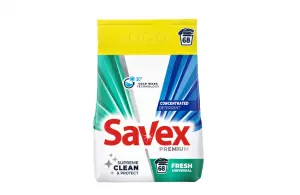 Detergent Rufe Pudra Savex Premium Fresh 68 Spalari 5.5Kg